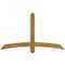Ekena Millwork Bellingham Rough Sawn Timber Gable Bracket, Western Red Cedar, 60"W x 35"H x 4"D x 4"F, 14/12 Pitch GBW060X35X0404BEL00RWR - alternate 1
